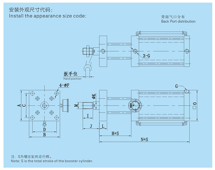 復合式氣液增壓缸設計圖 復合式氣液增壓缸設計圖